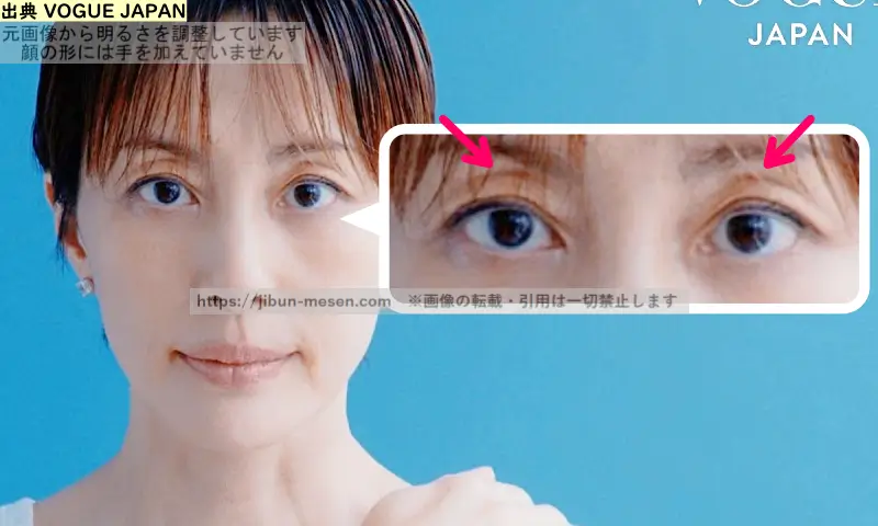 米倉涼子のくぼみ目のラインの画像