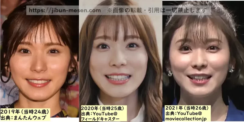 松岡茉優の輪郭の検証画像2019年~2021年の画像