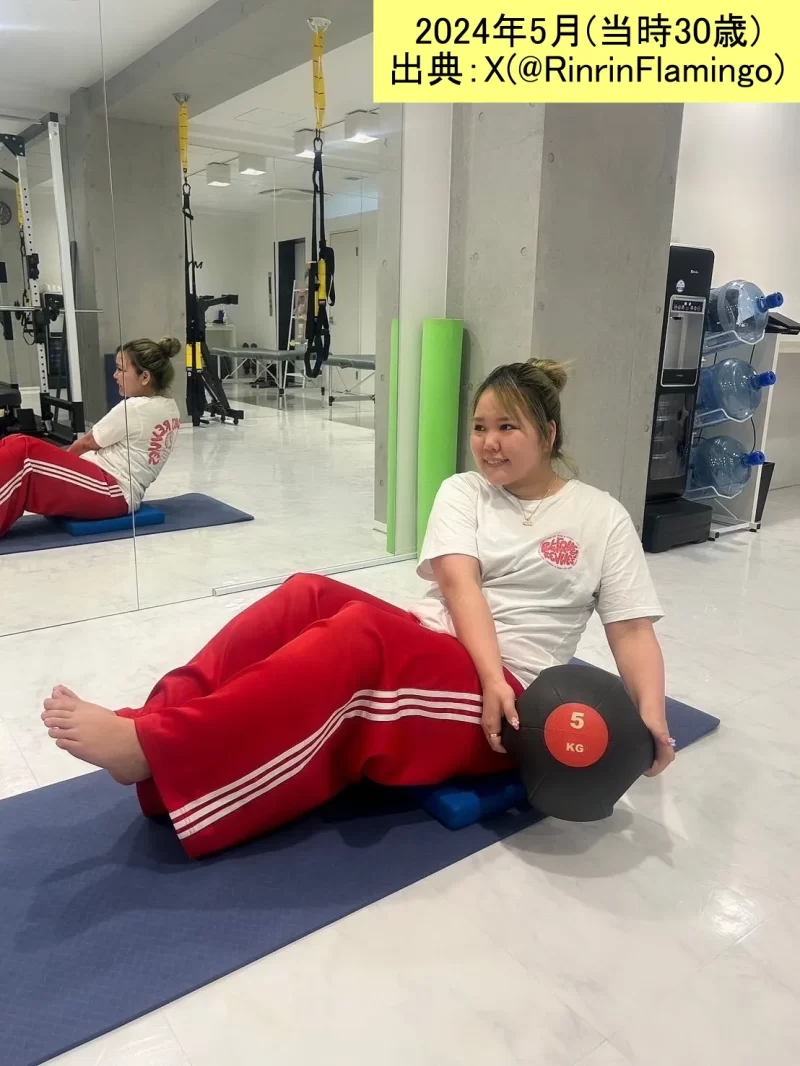 ダイエットに励む平成フラミンゴ りほ の画像